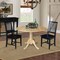 International Concepts 42 in. Dual Drop Leaf Table with 2 Slat Back Dining Chairs - 3 Piece Dining Set K01-42DP-C46-265P - alternate 3